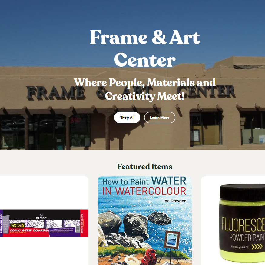 Shop Frame and Art Center Las Cruces on Square